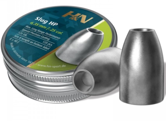 Пули пневматические к.6,35 мм H&N Slug HP 2,2 г. (120шт)