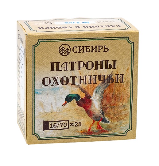 Патрон к.16х70 Сибирь №3 28 г. П/К Новосибирск