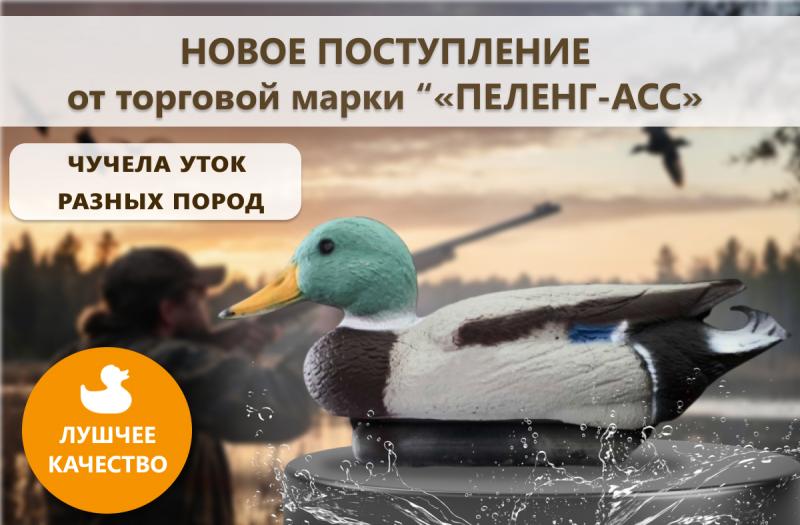 Поступление пластиковых чучел уток различных пород производства компании "Пеленг-АСС"