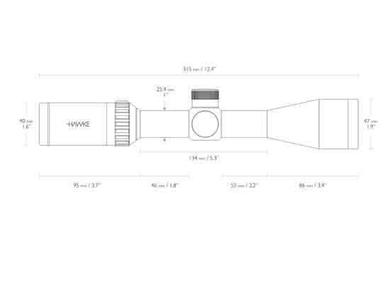Прицел оптический Hawke Vantage 3-9x40 Mil-Dot