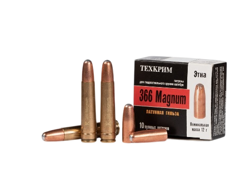 Патрон к.366 Magnum Техкрим Этна медь, экспансивная ,ц/м 12,0 г. 
