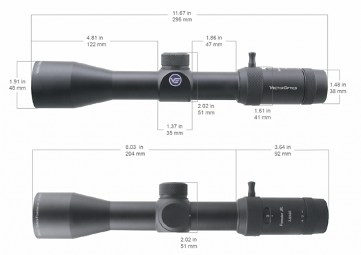Прицел оптический Vector Optics Forester Jr. 3-9x40 сетка крест (без подсветки) d=30 мм