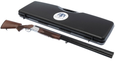 Huglu 104AE Silver/Black к.12х76 760мм, O/U, 2C,эжектор, 5СМЧ, кейс