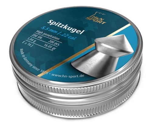 Пули пневматические к.5,5мм H&N Spitzkugel m=1,04 г. (200 шт)