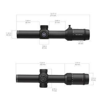 Прицел оптический Vector Optics Forester 1-8x24 SFP, сетка L4a, d=30 мм, подсветка