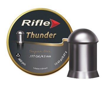 Пули пневматические к.4,5мм RIFLE Thunder m=0,87 г.(400 шт.)