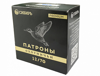 Патрон к.12х70 Сибирь Premium №1 32 г. П/К Новосибирск