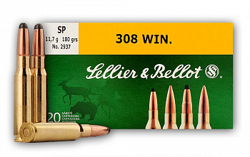 Патрон охотничий к.308Win Sellier&Bellot SP 11,7 г.
