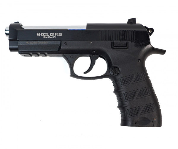 Пистолет пневматический EKOL ES P92 B Black (металл) Blowback к.4,5 мм 3Дж