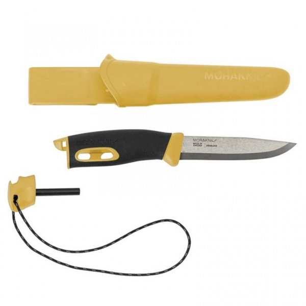 Нож Morakniv Companion Spark Yellow с огнивом