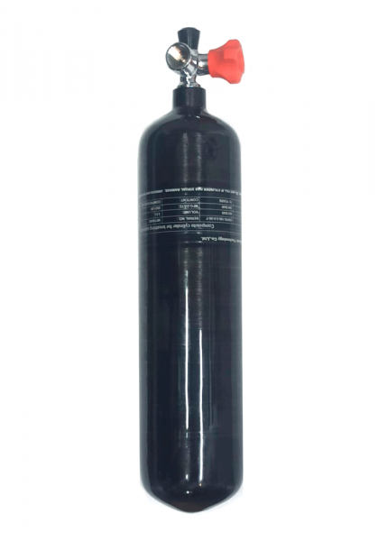 Баллон ВД (ALSАFE) 3л (вентиль c манометром) Carbon fiber composite cylinder 3L