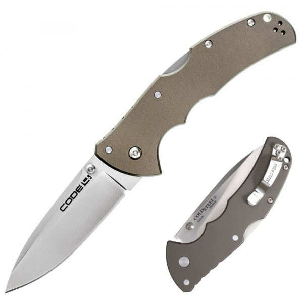 Нож Cold Steel Code 4 Spear Point, сталь S35VN, рук. алюминий