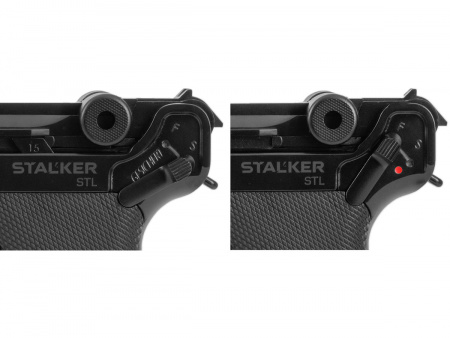 Пистолет пневматический Stalker STL (Luger P08) к.4,5 мм, Hop-Up, Blowback