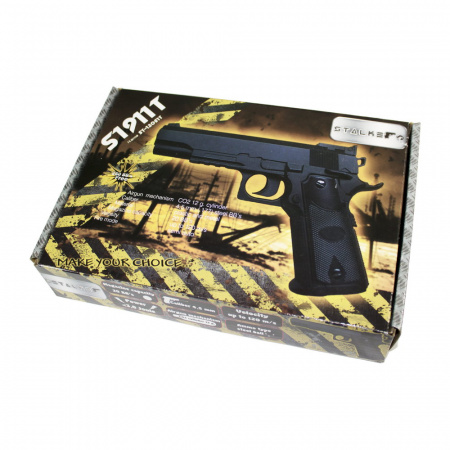 Пистолет пневматический Stalker S1911Т к.4,5 мм (Colt 1911)