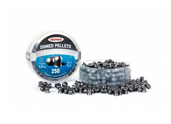 Пули пневматические к.5,5мм Люман Domed Pellets m=1,1 (250 шт)