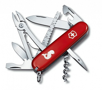 Нож Victorinox 1.3653.72 Angler, 91 мм., 19 функций, красный