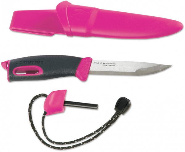 Нож Morakniv Fireknife Fuchsia с огнивом Light My Fire