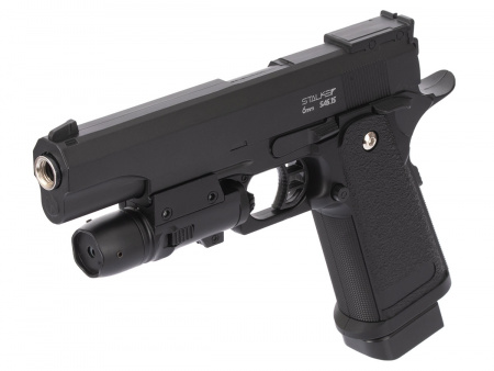 Stalker SA5.1S Spring (Hi-Capa 5.1) имитатор ПБС + ЛЦУ, к.6 мм AirSoft, металл, маг.16 шар,до 80 м/с