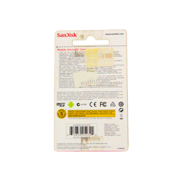 Карта памяти Secure Digital 2 GB micro SD