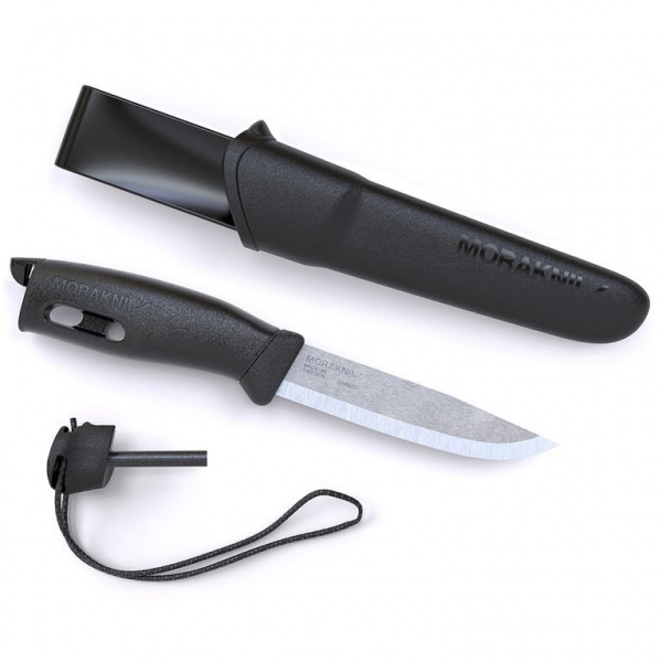 Нож Morakniv Companion Spark Black с огнивом