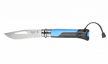 Нож Opinel № 8 VRI, Outdoor, нерж сталь/пластк синий