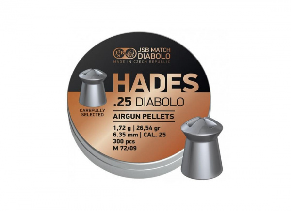 Пули пневматические к.6,35мм JSB Diabolo HADES m=1,720 г. (300шт)