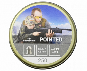 Пули пневматические к.4,5мм Borner Pointed m=0,58 г.(250шт)