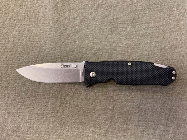 Нож Ontario Dozier Strike, Satin, Black G10 AUS8