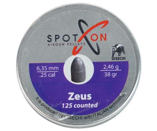 Пули пневматические к.6,35 мм SPOTON Zeus m=2,46 г (125шт)