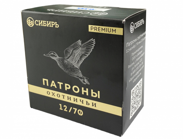 Патрон к.12х70 Сибирь Premium №5, 36 г. П/К Новосибирск