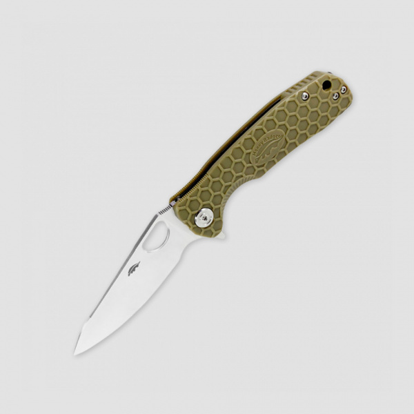 Нож Honey Badger Leaf D2 L (HB1383) с зелёной рукоятью