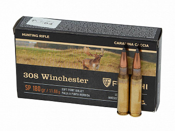 Патрон охотничий к.308Win Fiocchi SP 11,66 г. (180gr)