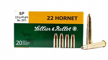 Патрон охотничий к.22Hornet Sellier&Bellot SP 2,9 г.
