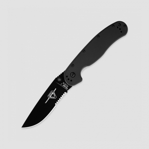 Нож Ontario RAT-1 folder Serrated black blade