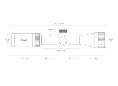 Прицел оптический Hawke Vantage 2-7x32 АО Mil-Dot