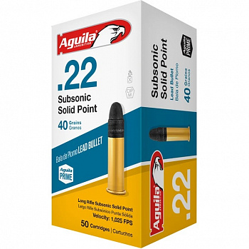 Патрон охотничий к.22LR Aguila Subsonic SP 40gr 
