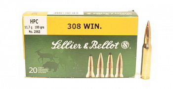 Патрон охотничий к.308Win Sellier&Bellot HPC 11,7 г.