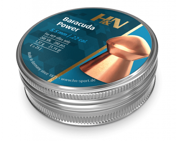 Пули пневматические к.5,5мм H&N Barracuda Power m=1,37 г. (200 шт)