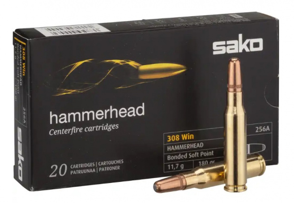 Патрон охотничий к.308Win Sako Hummerhead SP 11,7 г