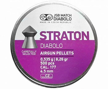 Пули пневматические к.4,5 мм JSB Straton Diabolo  m=0,53г, (500шт.)