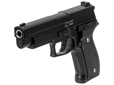 Stalker SA226 Spring (SigSauer P226), к.6 мм AirSoft, металл, магазин 13 шариков, до 80м/с, чёрный