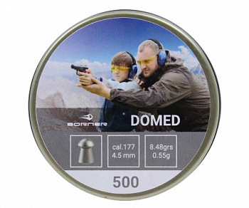 Пули пневматические к.4,5мм Borner Domed  m=0,55 г.(500шт)