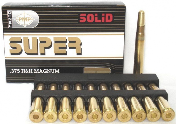 Патрон охотничий к.375H&HMag PMP Solid 18,53 г. (286 grn)