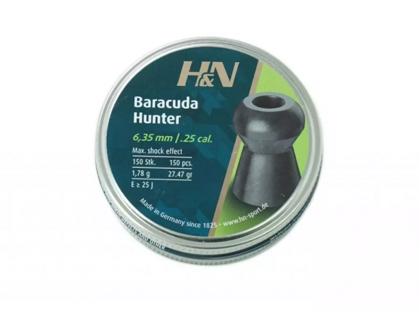 Пули пневматические к.6,35мм H&N Barracuda Hunter 1,78 г. (150шт)
