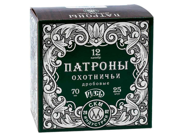 Патрон к.12х70 СКМ Русь №5 32 г П/К