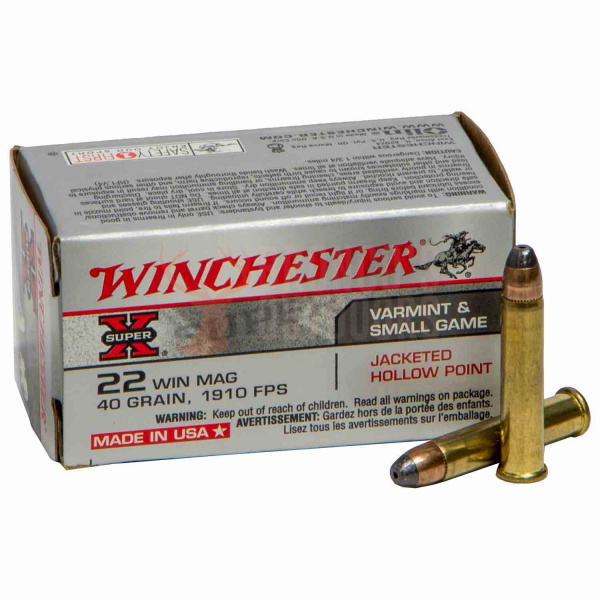 Патрон охотничий к.22WMR Winchester JHP 40gr.