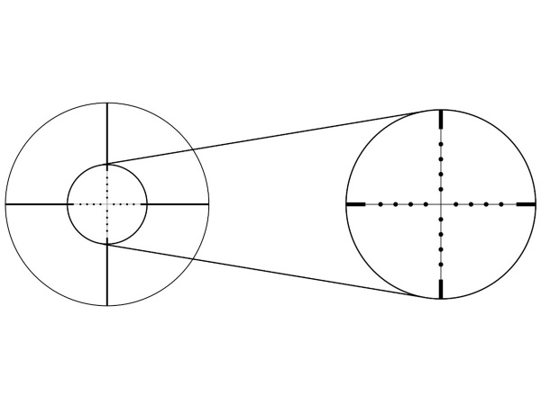 Прицел оптический Gaut Quartz 2-7x32 AO, d=1"; сетка 3 (Mil-Dot), без подсветки