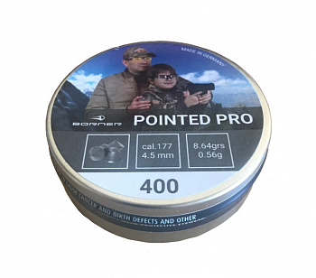 Пули пневматические к.4,5мм Borner Pointed Pro m=0,56 г.(400шт)