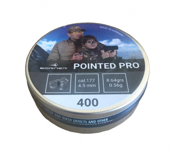 Пули пневматические к.4,5мм Borner Pointed Pro m=0,56 г.(400шт)