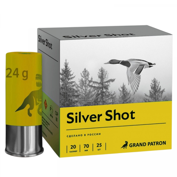Патрон к.20х70 Grand Patron картечь 5,6 мм Silver Shot 24 г.